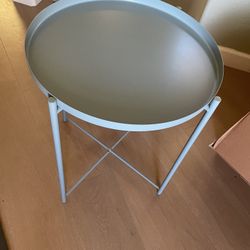  ⸻  Title: IKEA GLADOM Side Table – Light Blue, Removable Tray