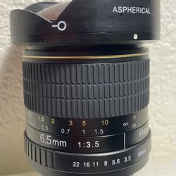 Ultimaxx 6.5mm F/3.5 Aspherical Fisheye Lens for Nikon