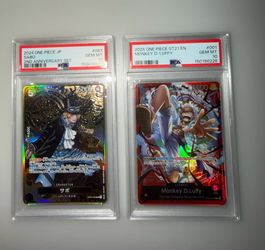 2 Cards One piece card set  PSA GEMs 10