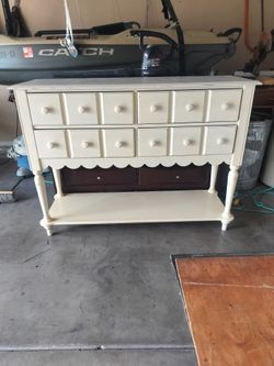 Buffet/Credenza/Console Table..62 by 42 by 18..Creme