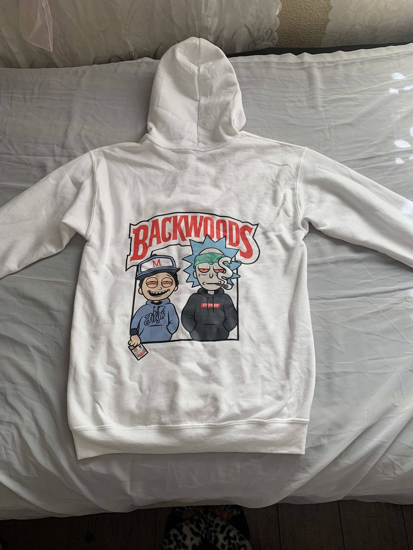 white backwoods zip up hoodie for Sale in Santa Ana, CA - OfferUp