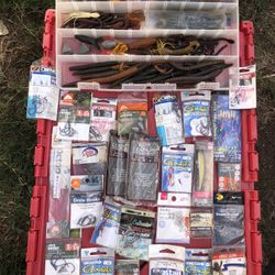 Two Fishing Poles With Equipment (nets,bait,hooks,rods) Everything Must Go 