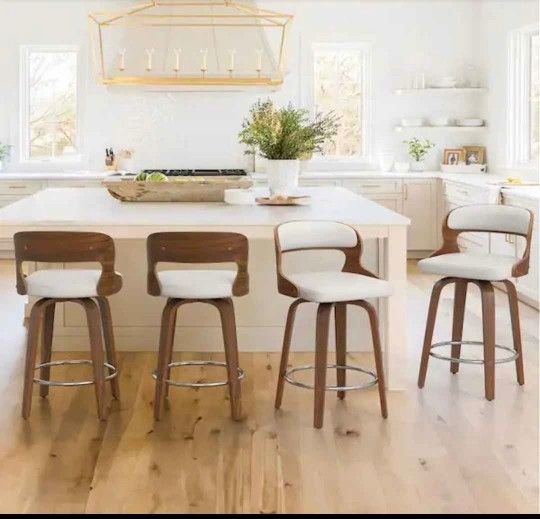 Set of 4 swivel Counter Height Bar Stools, Barstools, Counter Stools.