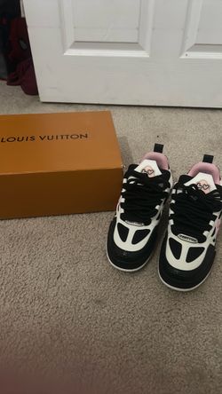 Pink and black Lv skates