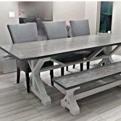 🔥 8 Person Table With Matching Bench❗️