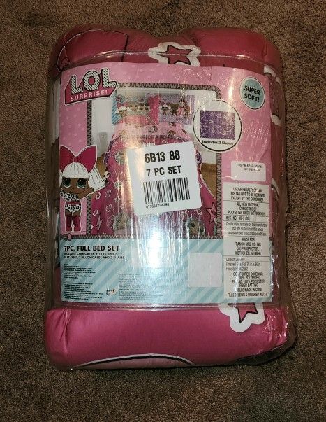 Franco Kids Bedding Super Soft Comforter and Sheet Set with Sham, 7 Piece Full Size, LOL Surprise


