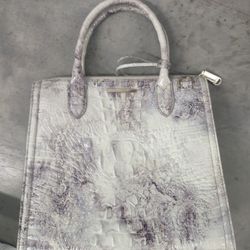 White Crocodile Leather Large Luxury Tote With Matching Wallet