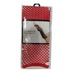 Fishnet Arm Warmers Red Goth Alt  New Women's Leg Avenue Halloween Costume 