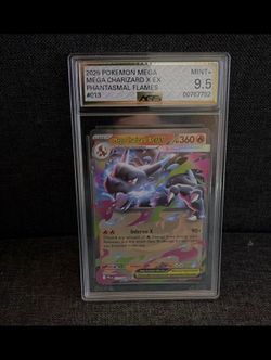 Mega Charizard X ex 013/094 Me02: Phantasmal Flames Holo Double Rare AGS 9.5