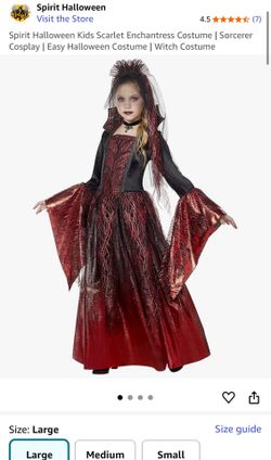 Spirit Halloween Costume Vampire Scarlett Enchantress 7-9 Years