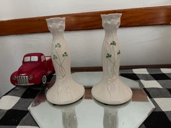 Belleek Candle Stick Holders