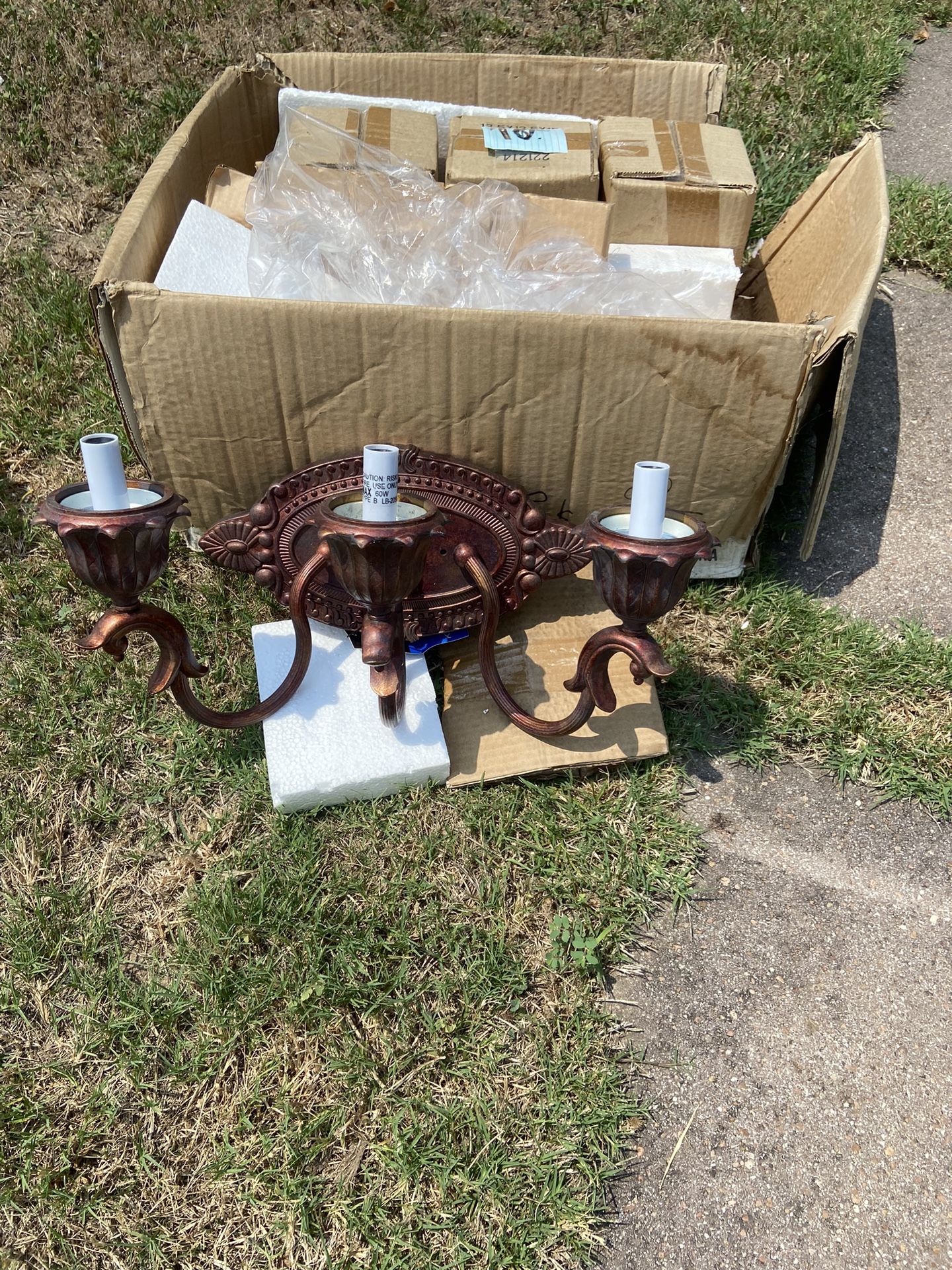 Ceiling Fan, New Light Fixture , Sheetrock