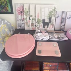 Complete Pink Bathroom Ensemble