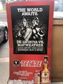 Oscar De La Hoya Vs Floyd Mayweather Card Board Stand Up