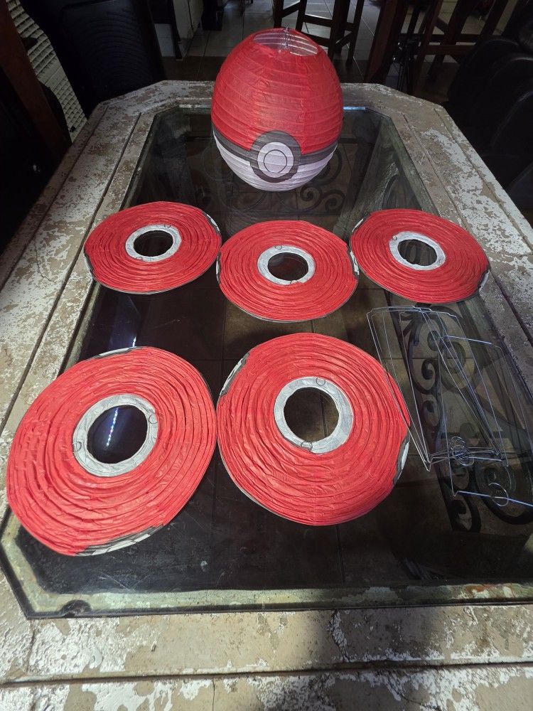 Poké Ball Paper Lanterns