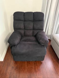 Navy blue recliner chair