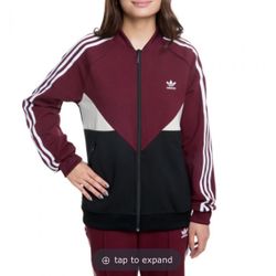 ADIDAS Size M Womens Full Zip Baseball Collar Zip Pocket Athletic Jacket 390