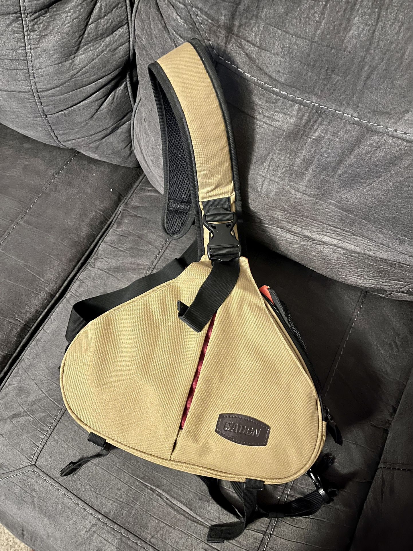 CADeN Camel Brown DSLR Camera Bag Sling Backpack Camera Case Waterproof with Rain Cover Tripod Holder