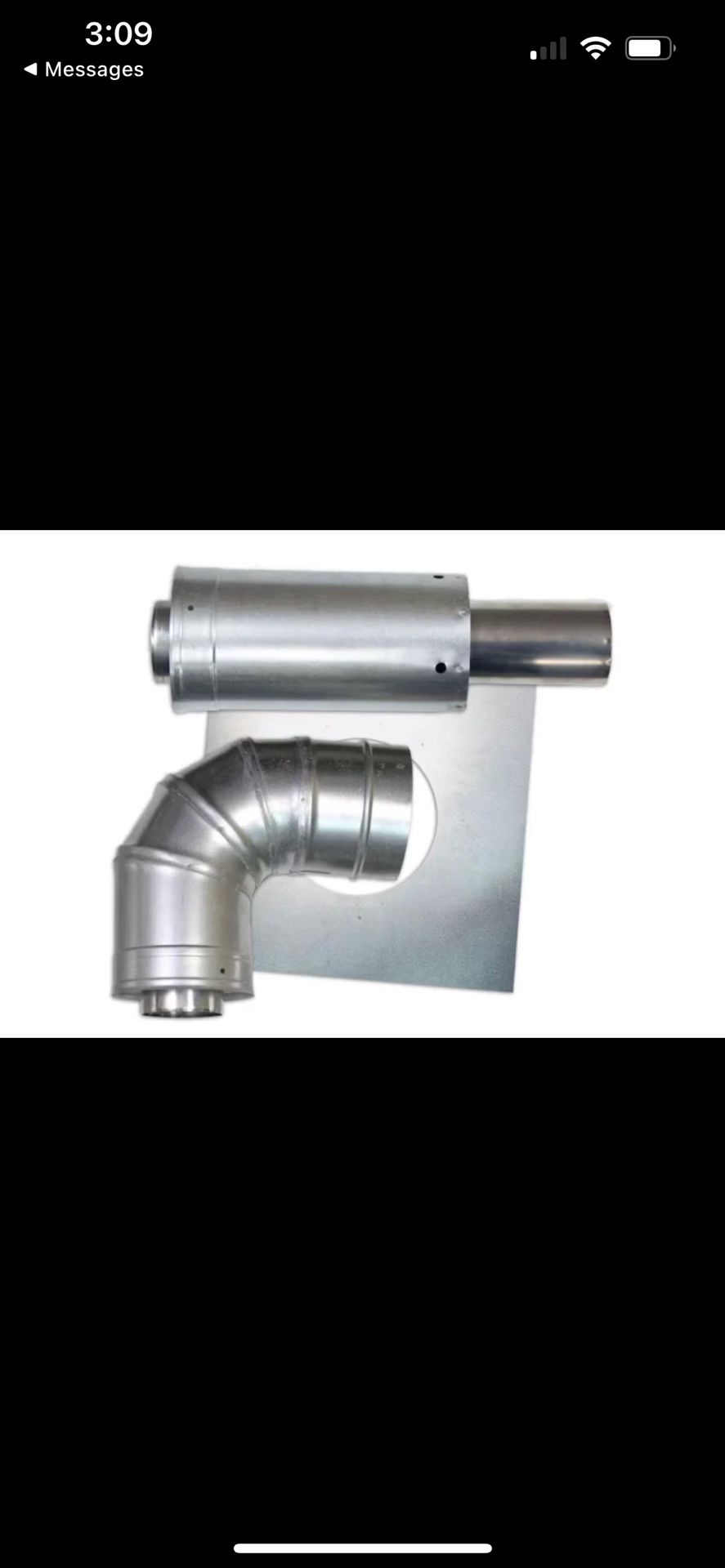 Rheem RTG20210 3"x5" Stainless Vent Kit for Mid Efficiency Tankless Gas Heaters