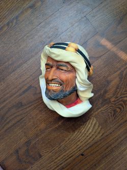 Vintage Bossons Chalkware Hanging Head "Karim" 1972