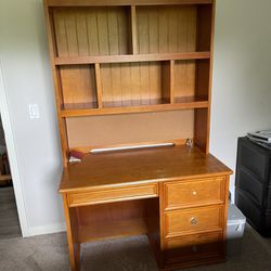 Desk With Removable Hutch For Sale.