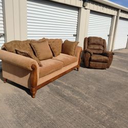 Sofa Set Two Pieces Very Comfy And Clean 