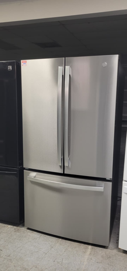 GE French Door Fridge – Stainless, Bottom Freezer