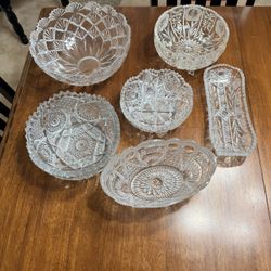 Cut Glass Lot - 6 Pieces