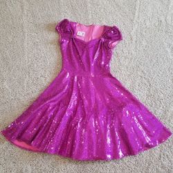 Magenta Full Sequin Costume Dress