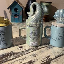 Ariel And Sleeping Beauty Coffee Mugs/Canister