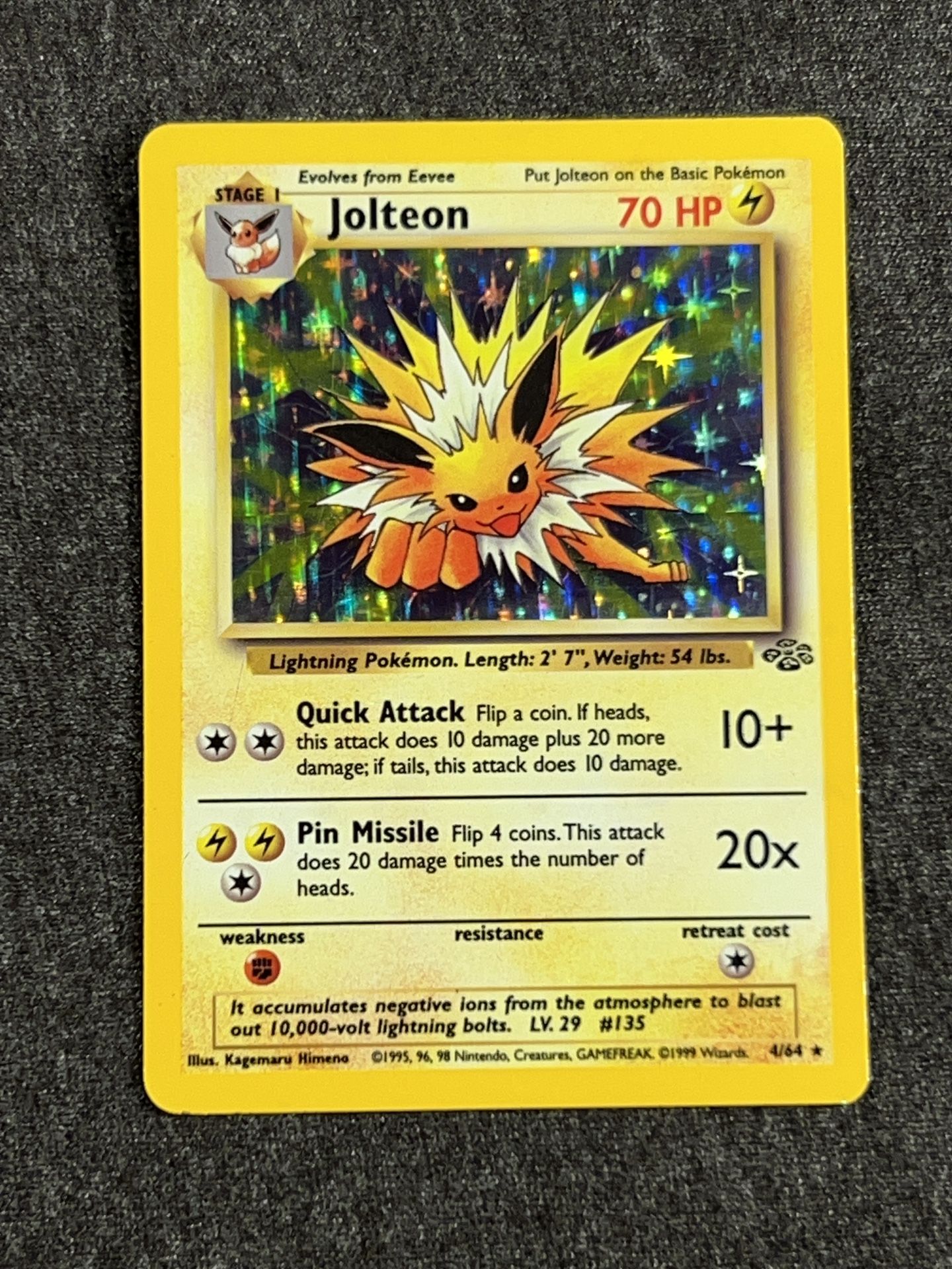 Jolteon Pokémon Card