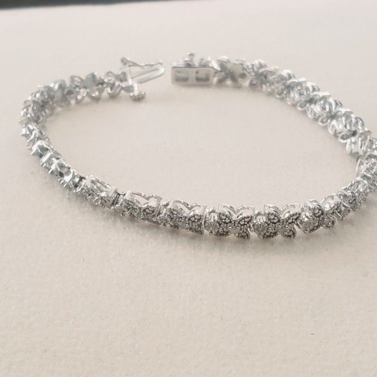 925 Sterling Silver Bracelet Signed UD 925