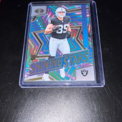 Panini Brock Bowers Shining Stars Rookie Insert #7 Football Card Raiders 