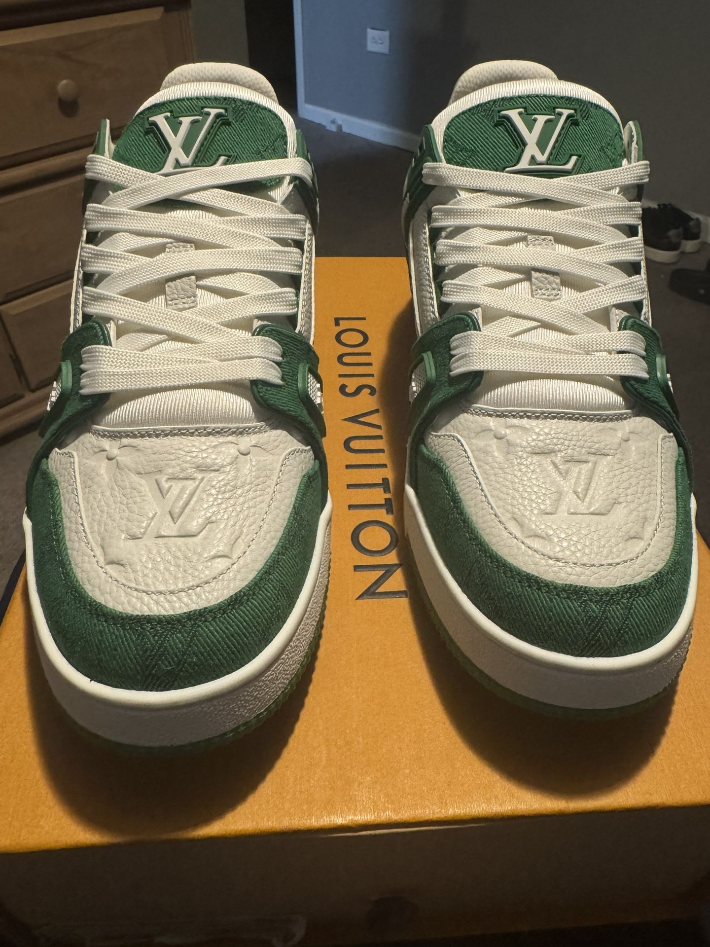 Green Louis Vuitton (LV) Trainers