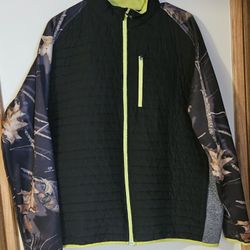 XL WOMANS TESLIN HIGHBRID MIDLAYER MOSSY OAK  FULL ZIP JACKET