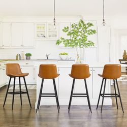 30 inch Modern Bucket Barstool Set Of 4