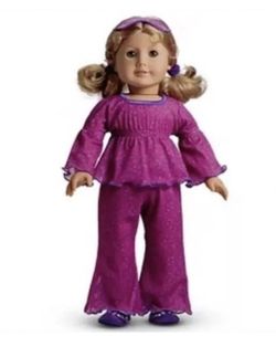 American Girl Doll Paisley Print Pajamas PJs Outfit Set Eye Sleep Mask Slippers Add a touch of style to your American Girl doll's wardrobe with this p