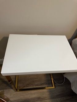 Side Table - White & Gold
