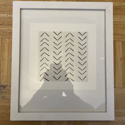 White Wooden Picture Frame with African Designs