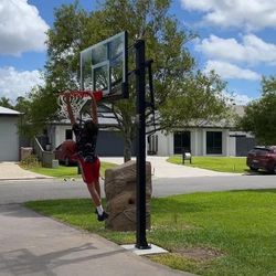 Lifetime 54 inch in ground basketball hoop adjustable basketball court