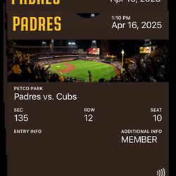 Padres game tickets