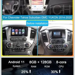NAKEVICH 14.4 Inch Qualcomm Android 11 Car Radio for Chevroler Suburban Tahoe GMC Yukon 2014-2020