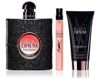 New Womens Ysl Yves Saint Laurent Black Opium 3pc Perfume Gift Set 3oz Perfume  Perfume Nuevo Perfume De Mujer Nuevo