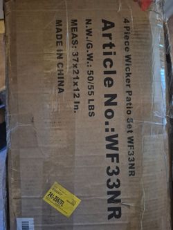 4 piece Wicker patio set