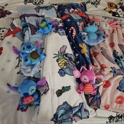 Disney Stitch Blankets And Plushies