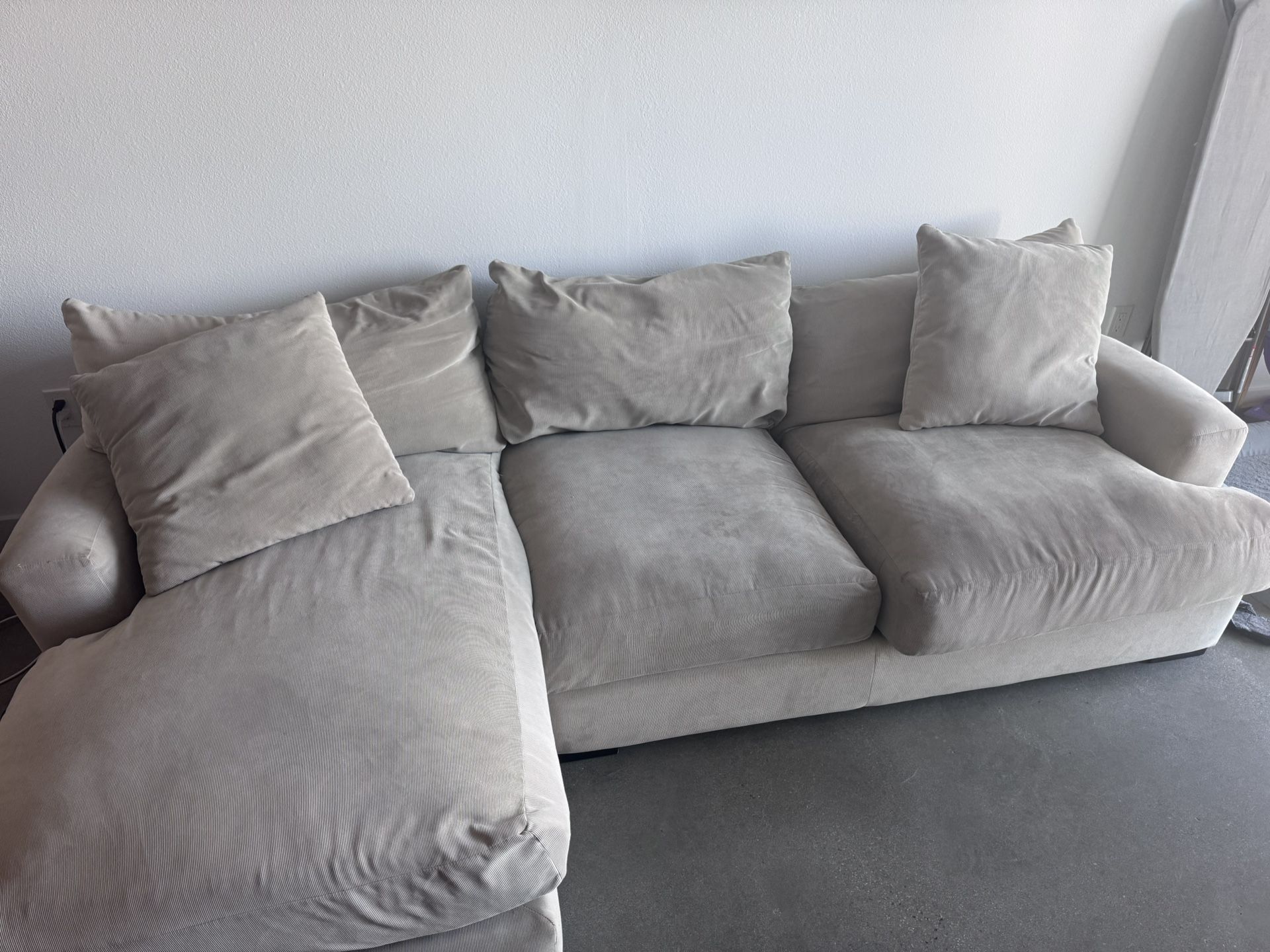 Beige L Couch