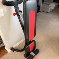 Like New BowFlex 5.1S Weight Bench (Stowable) + Optional Weights