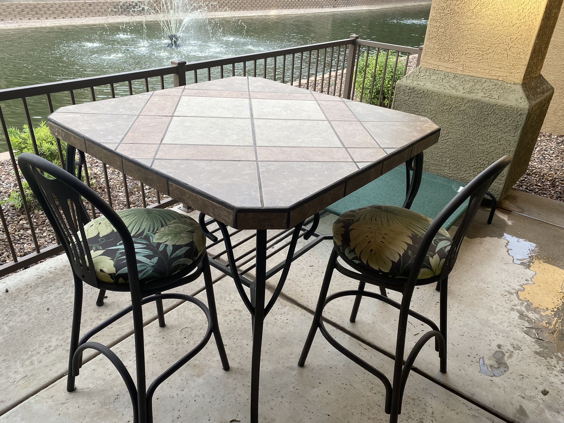 Outdoor Table (could be used indoors too), 2 Chairs