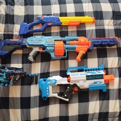 Assortment of Nerf Guns and Ammo