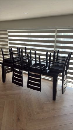 Dining room table and chairs